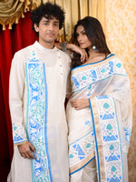 Load image into Gallery viewer, Iraaya alpona duet set - Blue & Sea Green