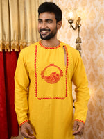 Load image into Gallery viewer, Mrinal 1 - khadi panjabi (yellow)