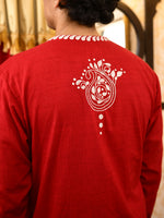 Load image into Gallery viewer, Mrinal 2 - khadi panjabi (red)
