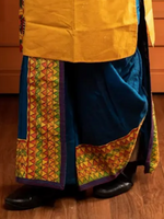 Load image into Gallery viewer, Azure blue Madhubani Dhoti