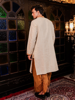 Load image into Gallery viewer, Gujrati embroidered Tussar panjabi