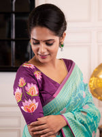 Load image into Gallery viewer, Lotus in water - Purple Blouse