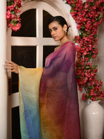 Load image into Gallery viewer, Prismatic 2 - ombre organza saree