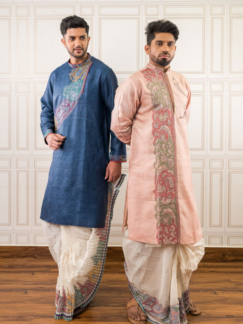 Kantha Embroidered Cotton Dhoti