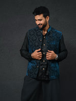Load image into Gallery viewer, Partho - velvet waistcoat (Blue)