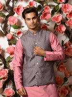 Load image into Gallery viewer, Soumitra - printed waistcoat (Grey)