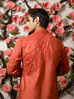Load image into Gallery viewer, Aveek - Suede Panjabi (burnt orange)