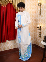 Load image into Gallery viewer, Iraaya alpona duet set - Blue &amp; Sea Green