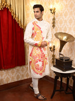 Load image into Gallery viewer, Tisya alpona duet set - Red &amp; Mustard