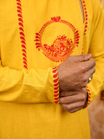 Load image into Gallery viewer, Mrinal 1 - khadi panjabi (yellow)