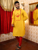 Load image into Gallery viewer, Mrinal 1 - khadi panjabi (yellow)