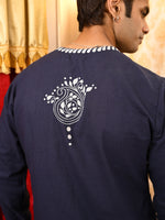 Load image into Gallery viewer, Mrinal 3 - khadi panjabi (Blue)