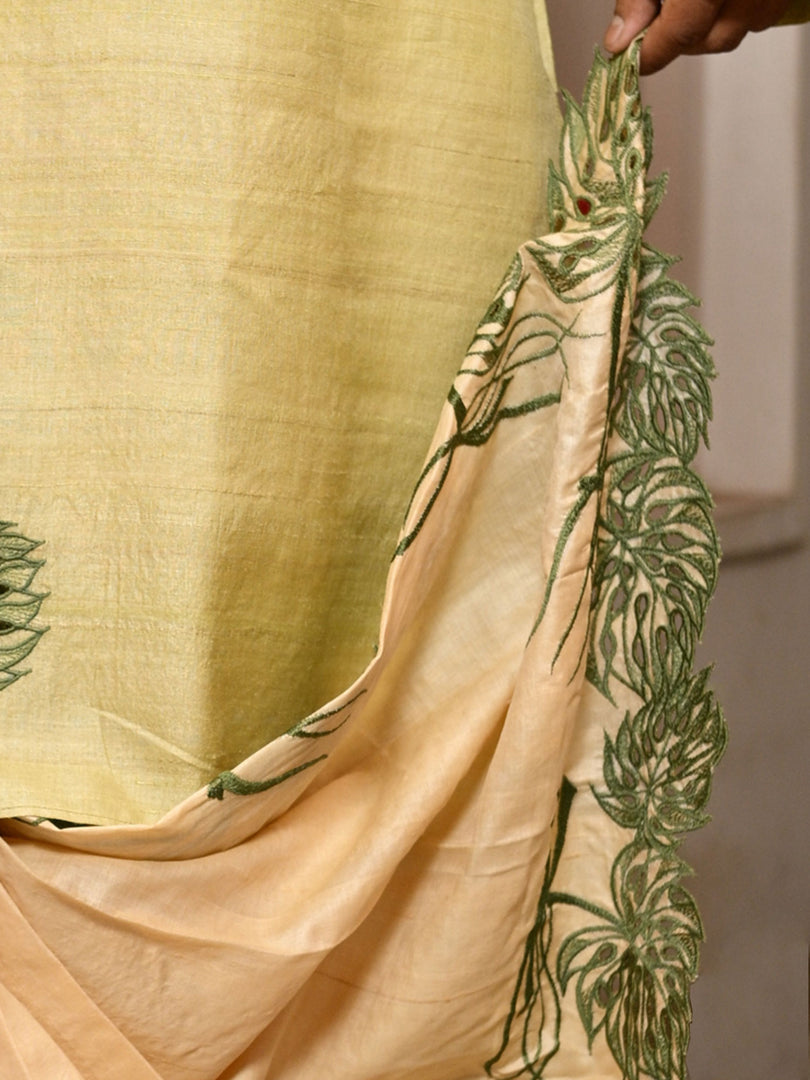 Monstera cutwork duet set - Green
