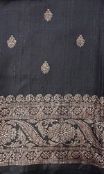 Load image into Gallery viewer, Azul (Benarasi saree with zari border)