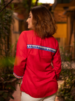 Load image into Gallery viewer, Madhubani checker shirt
