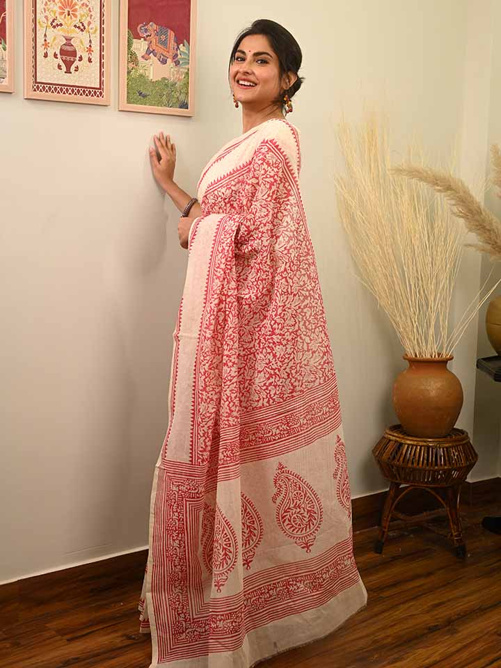 Sankha Block 1 - Red (cotton)