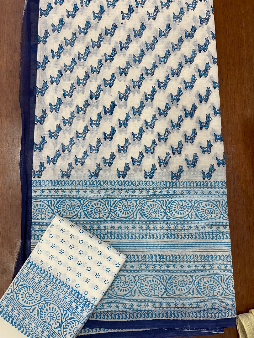 Bankura Ghora (Cotton block print saree)