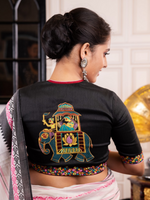 Load image into Gallery viewer, Royal Elephant - black Blouse

