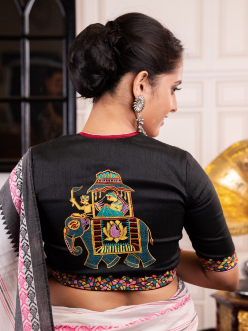 Royal Elephant - black Blouse