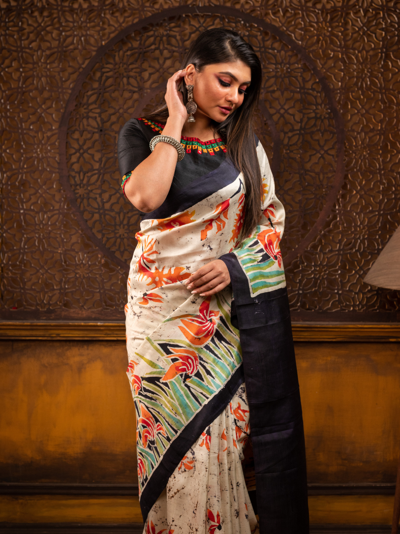 Jagannath and Nartaki Batik Silk