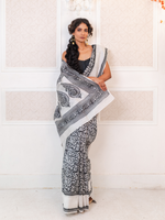 Load image into Gallery viewer, Sankha Block 1 - Black (silk)
