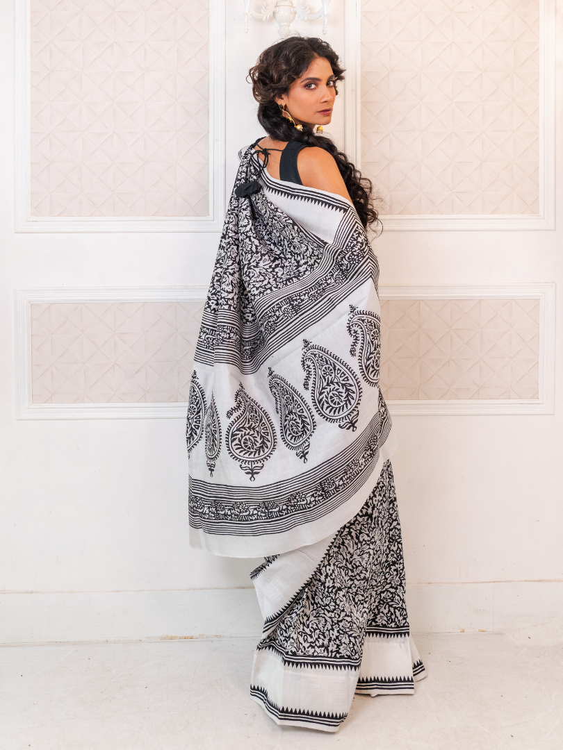 Sankha Block 1 - Black (silk)