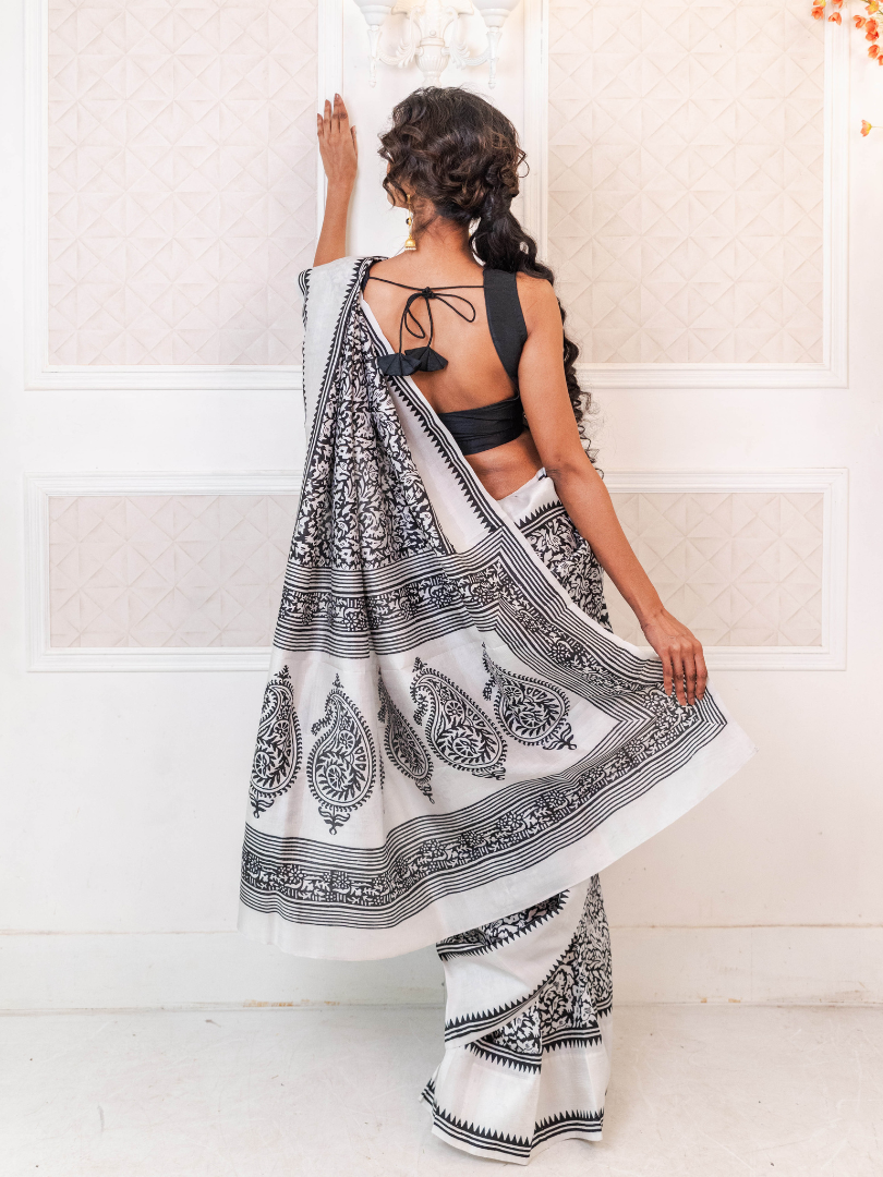 Sankha Block 1 - Black (silk)