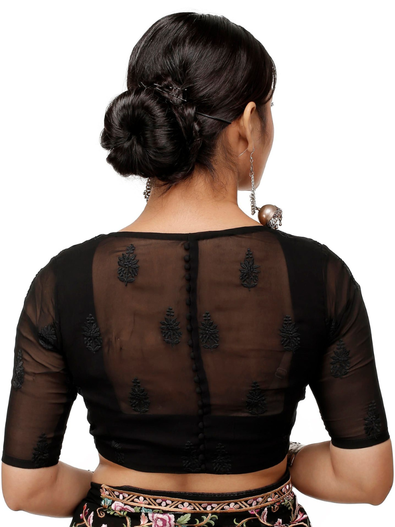 Buta embroidered georgette blouse