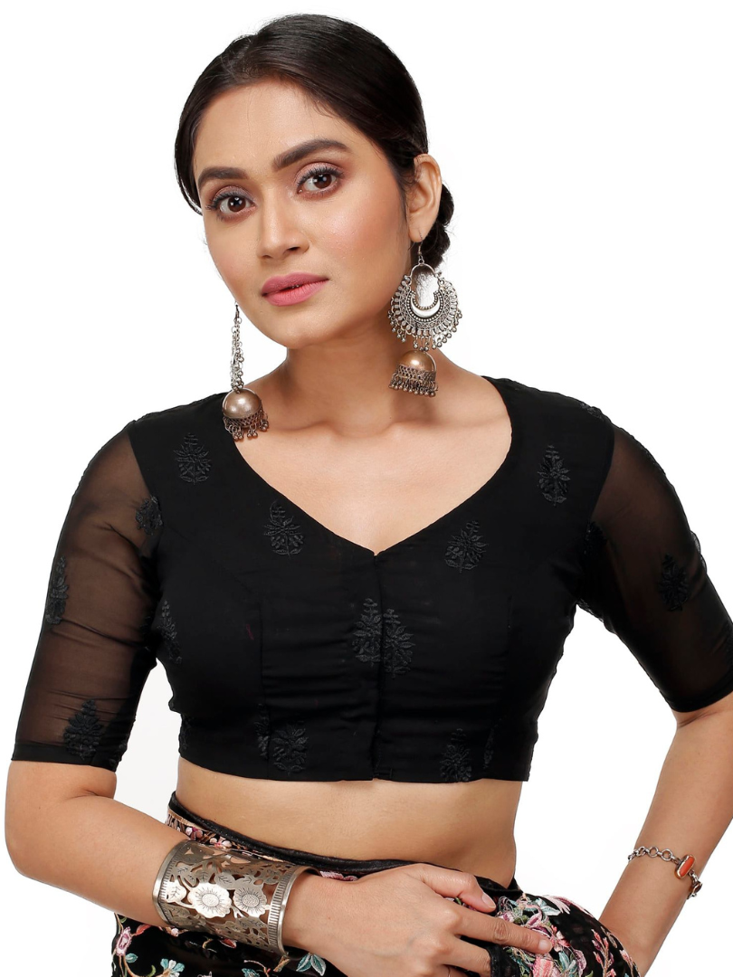 Buta embroidered georgette blouse