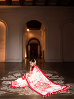 Load image into Gallery viewer, Padmakshi - alpona saree
