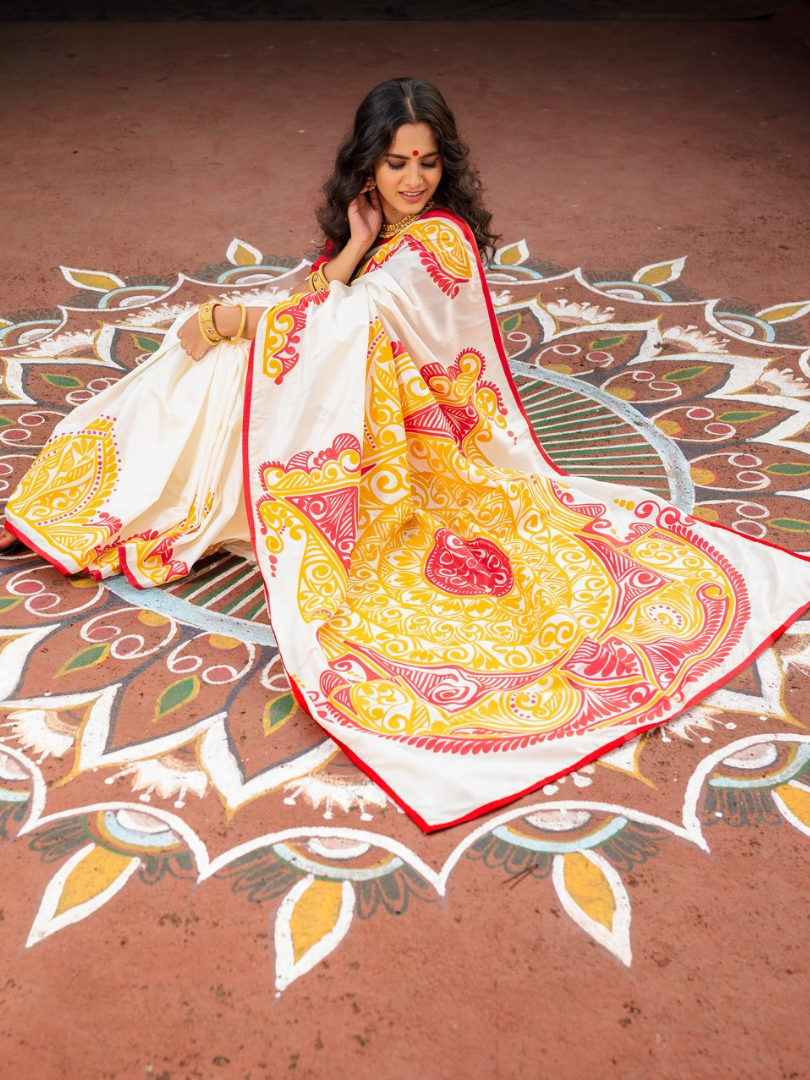 Nitya - alpona saree