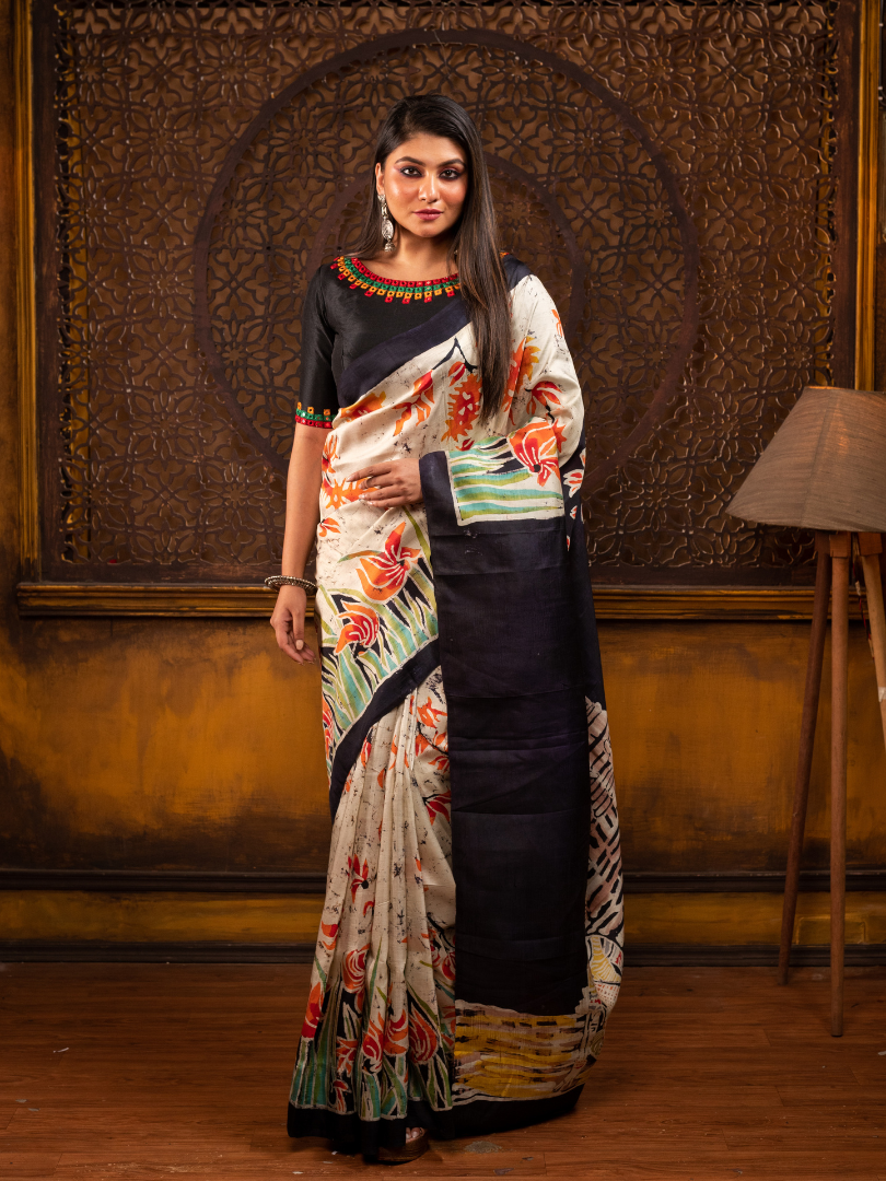 Jagannath and Nartaki Batik Silk