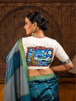 Load image into Gallery viewer, Van Gogh's Starry night - kantha embroidered blouse