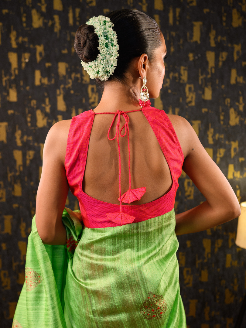 Plain deep neck blouse | Ichchhapuron