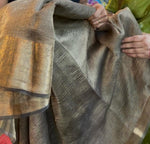 Load image into Gallery viewer, Crush tissue saree - Golden