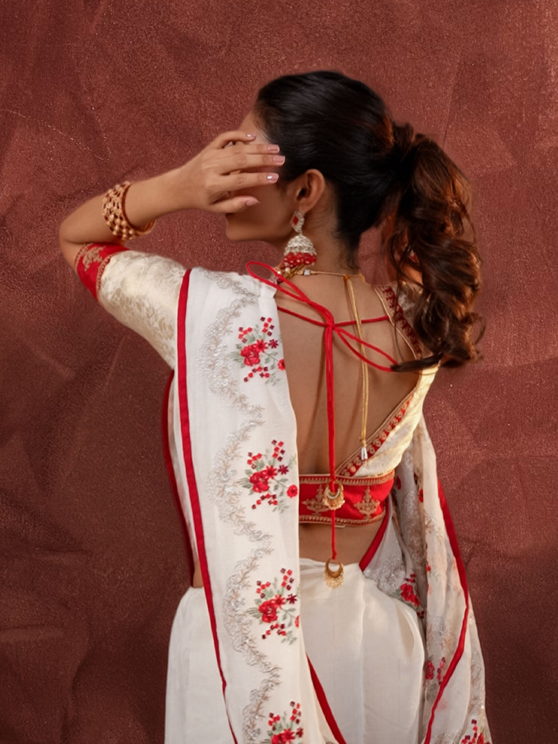 Dola cotton satin blouse - Cream