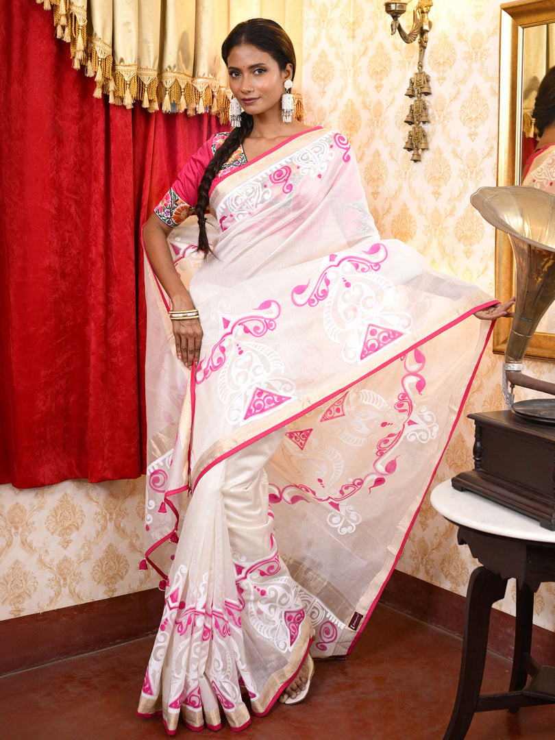 Mrittika - chanderi alpona saree