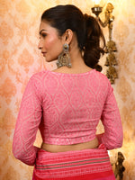 Load image into Gallery viewer, Gulnar embroidered georgette blouse - Pink