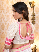 Load image into Gallery viewer, Hakoba blouse (Pink and white)