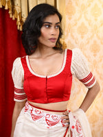 Load image into Gallery viewer, Hakoba blouse (Red and white)