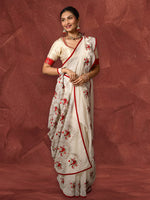 Load image into Gallery viewer, Pushpanjali - Embroidered Chanderi saree