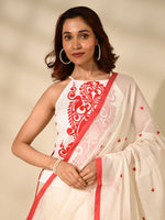 Load image into Gallery viewer, Dori top with alpona - red on white