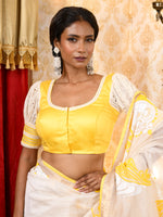 Load image into Gallery viewer, Hakoba blouse (Yellow and white)